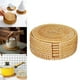 thumbnail image 5 of Manteles individuales para servir de de posavasos de ratán dos a mano para tazas de café y té - 13cm, 3 tamaños Sunnimix Cojín de posavasos de taza de té, 5 of 8