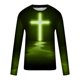 thumbnail image 5 of Blusas y camisas de manga larga con cuello redondo para hombre, blusa informal de manga larga con cuello redondo y estampado de rayas, blusa de poliéster para hombre, 5 of 5