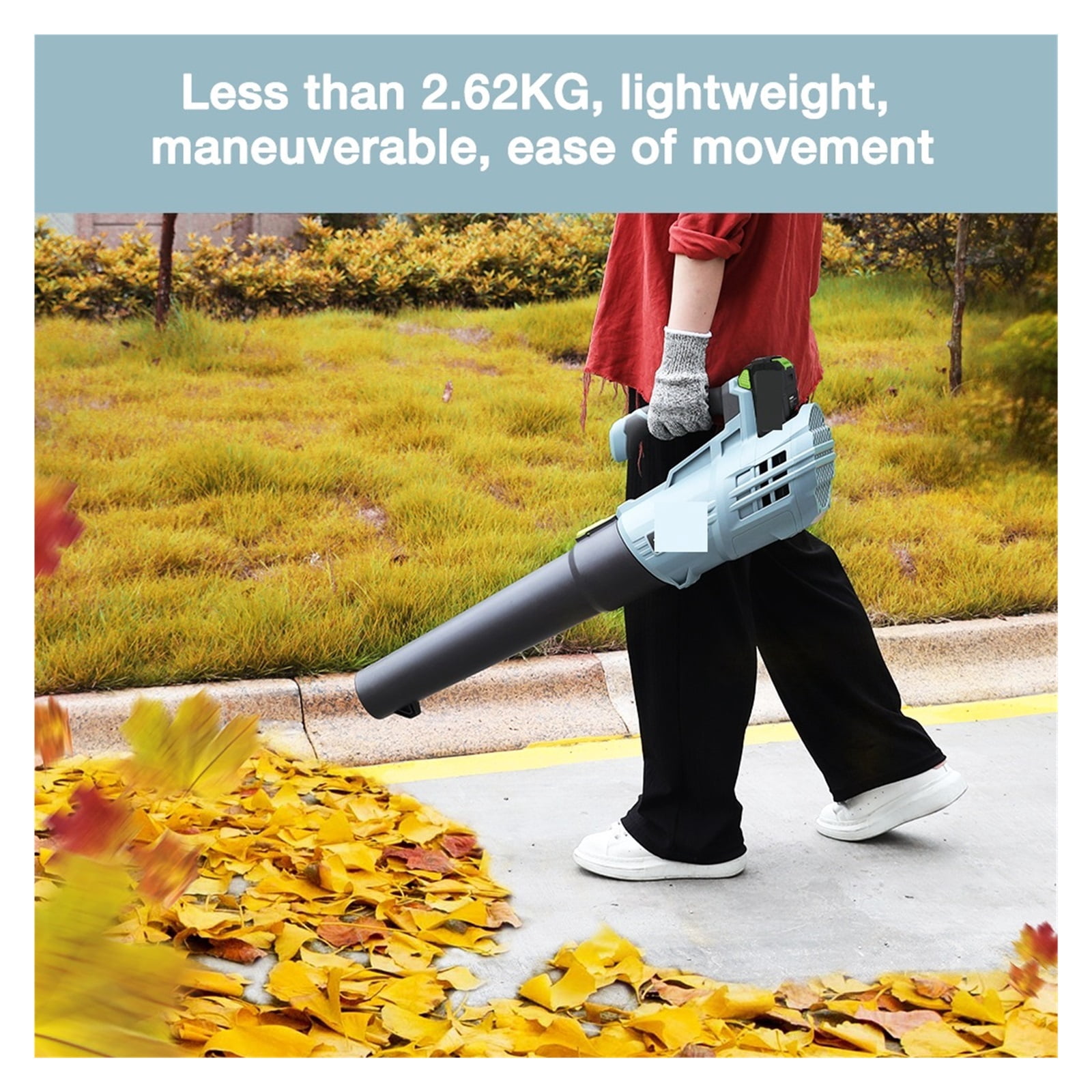 20V 4.0Ah Battery Cordless Leaf Blower, Variable Speed Air Powered Blower Sweeper For Dust,Snow Blowing Garden Power Tool ,Powerful & Energy-Efficient