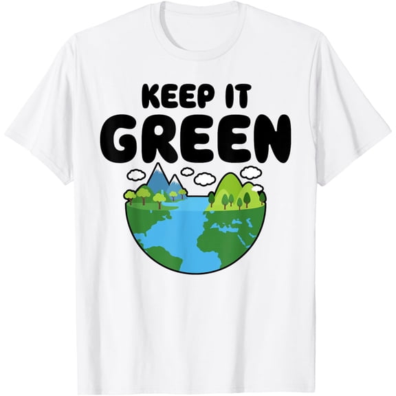 Keep It Green Earth Day Planet Environmental Awareness Retro T-Shirt