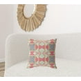 thumbnail image 3 of HomeRoots 418189 5 x 20 x 20 in. Red & Aqua Blown Seam Geometric Indoor & Outdoor Throw Pillow, 3 of 5