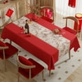 thumbnail image 2 of Benzhi Nappe Rouge festive Imperméable Anti-Huile Nappe Jetable Nappe de Nouvel An Nappe de table Basse Nappe, 2 of 6