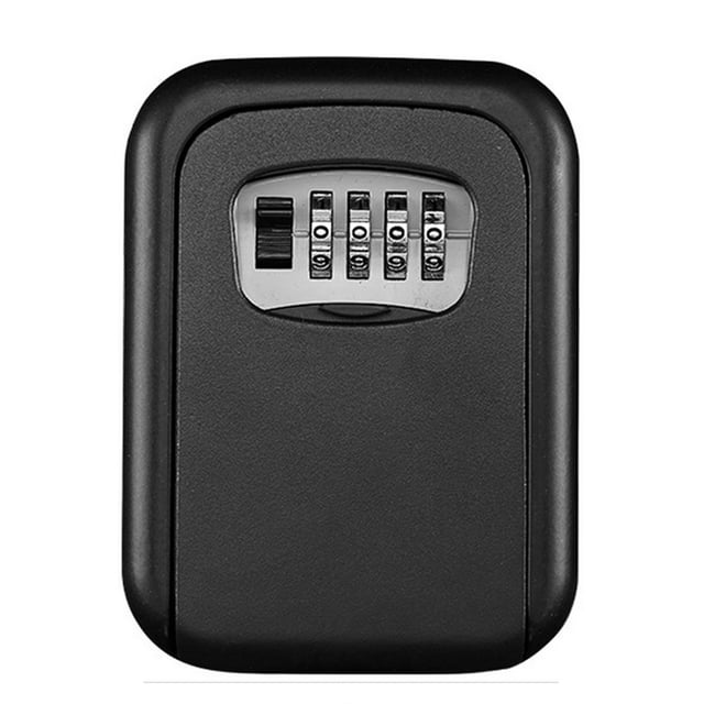 Yeacher Key Storage Lock Box Wall Mounted 4-Digit Combination Password Outdoor Key Safe Box Resettable Code Key Holder Hider