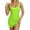 Green, variant on CAIXIA Women's Scoop Neck Latex Leather Mini Dress Metallic Shiny Bodycon Slim Fitted Club Dress,Red