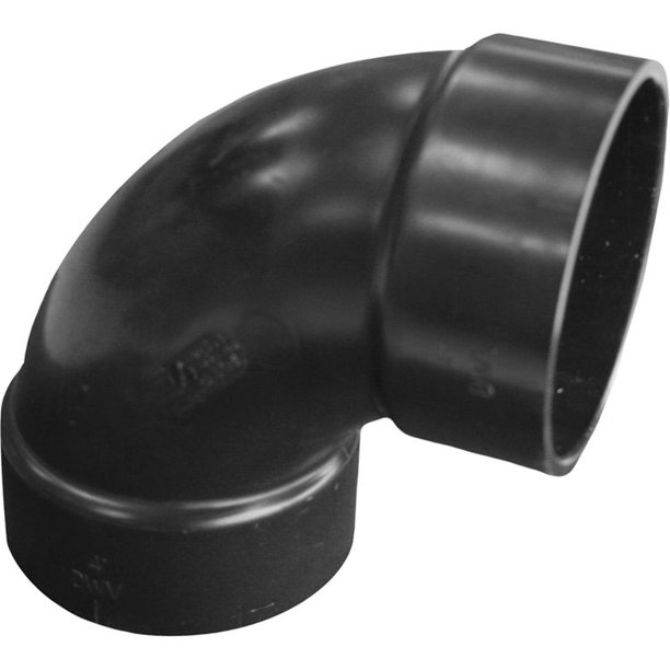 6 Inch Abs Medium Sweep 90 Degree Elbow Abs Construction Walmart Com