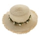 thumbnail image 1 of Sombrero de paja para niños con circunferencia de 52-54 cm, protector solar, guirnalda para exteriores, sombrero de copa plana, sombrero de playa para la playa, sombrero para el sol plegable Beige, 1 of 5