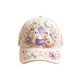 thumbnail image 3 of GrmtClth Cute Halloween Decor Baseball Hat Printed Costume Cap Adjustable Cream Fashion Accessory Holiday Photo Prop Trucker Cap for Adults, 3 of 8