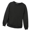 thumbnail image 3 of Sudadera negra lisa con capucha para mujer y hombre, suéter de algodón polar SG, 3 of 9