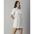 thumbnail image 4 of Moomaya Womens Printed Dress, Elbow Sleeves Buttoned Down Collared Knee Length Dress, 4 of 8