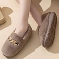thumbnail image 4 of Deago Women's Winter Warm Bootie Slippers Fuzzy Fleece Lined Memory Foam House Shoes for Indoor Outdoor, 4 of 9