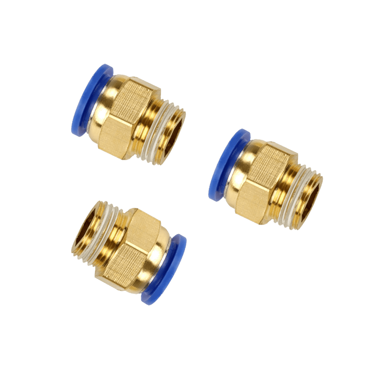 Brass Quick Connect Air Line Adapter 10-Pack 8mm Push To Connect ...