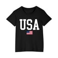 thumbnail image 2 of Soldes Aujourd'hui Liquidation! T-shirt Imprimé pour Enfants Garçons Filles Fête de l'Indépendance Mode Mignon Col Rond Manches Courtes Offres du Jour Liquidation!, 2 of 7