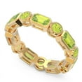 thumbnail image 6 of Diamond-Capitals 5.00 Carat Latest Design Emerald Cut Peridot Gemstone Engagement Eternity Band for Women 14K Yellow Gold Size 6, 6 of 8