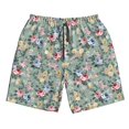 thumbnail image 5 of Goofa Rose Flowers Printed Mens Swim Trunks Summer Quick Dry Short Beach Swimwear Bathing Suits-, 5 of 9