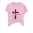 thumbnail image 1 of Blusas de Manga Corta para las Mujeres Divertida Impresión Cuello Redondo Camiseta Vintage, Blusas de Primavera para las Mujeres, 1 of 4