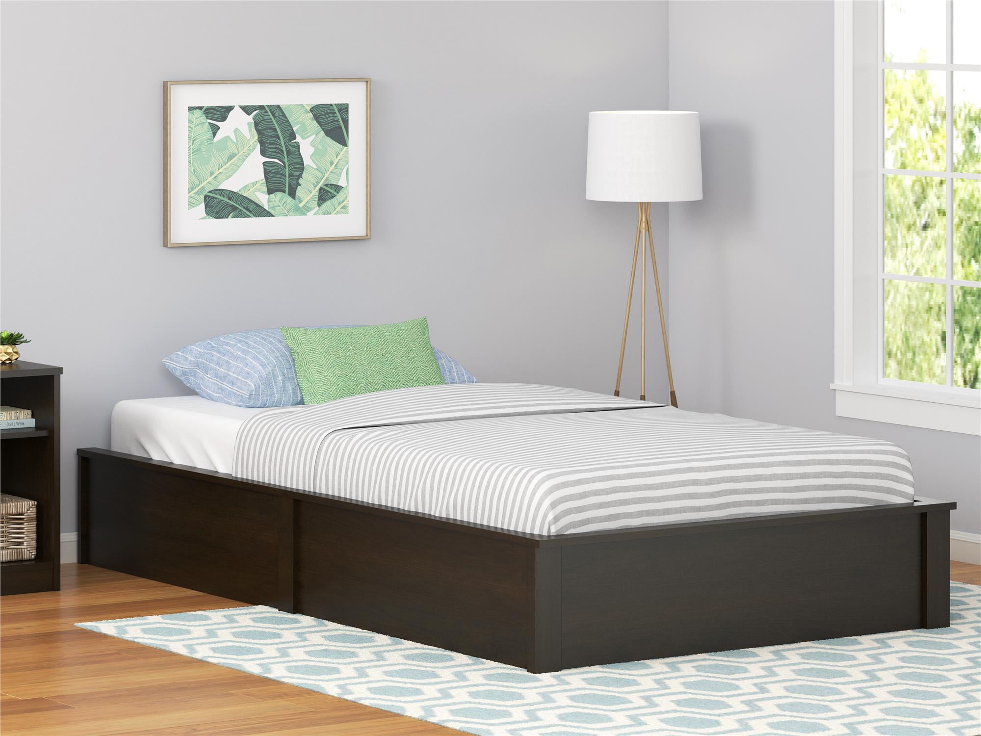 Ameriwood Home Platform Bed, Espresso, Twin