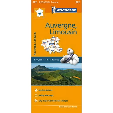 Michelin regional maps: france : auvergne, limousin map 522 - folded map: 9782067209268
