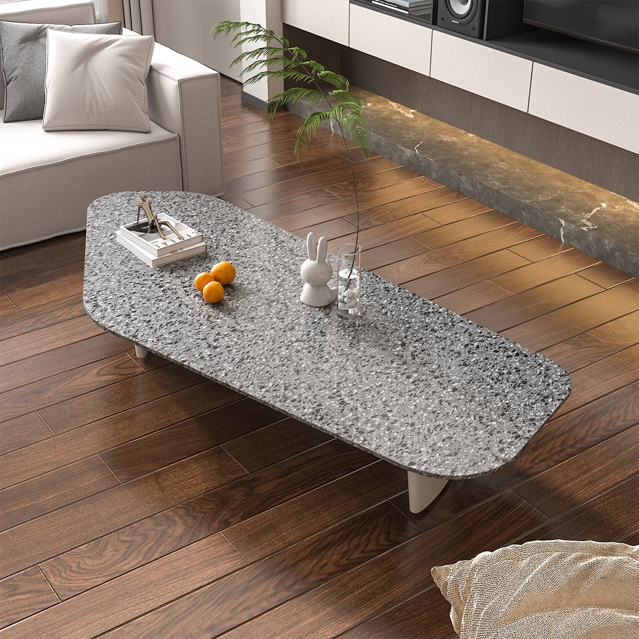 A-b-cil Black Gray Terrazzo Wallpaper 395" X 16" Granite Vinyl Countertop Contact Paper for Kitchen Counters Sinks Cover Top Laminate Stick and Peel Waterproof Wall Paper for Table Covers Stains