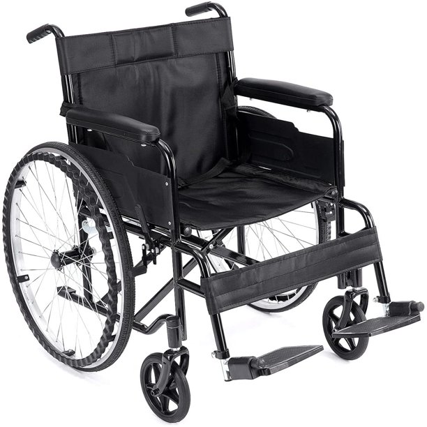 Under 250 Lightweight Folding Wheelchair with Flip Back Detachable Full Arms and Elevating Leg