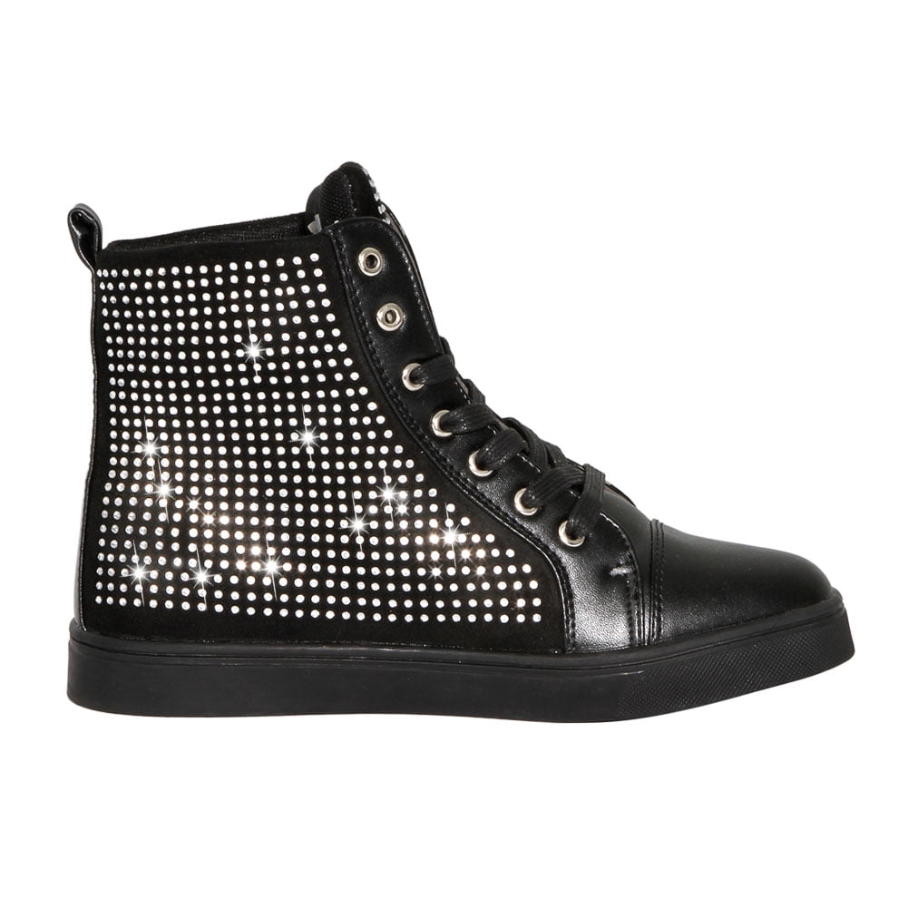 high top bling sneakers
