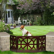 Etna 3 Panel Pet Gate - Trifold Wagon Wheel Dog Gate for Stairs - 48W x 19H