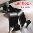 thumbnail image 1 of Gancho para el respaldo del asiento del automóvil, gancho oculto para colgar artículos del automóvil, gancho pequeño para el respaldo del asiento del reposacabezas del automóvil, 1 of 3
