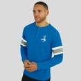 thumbnail image 4 of Men's Darius Rucker Collection by Fanatics Blue Detroit Lions Waffle-Knit Raglan Long Sleeve Henley T-Shirt, 4 of 6