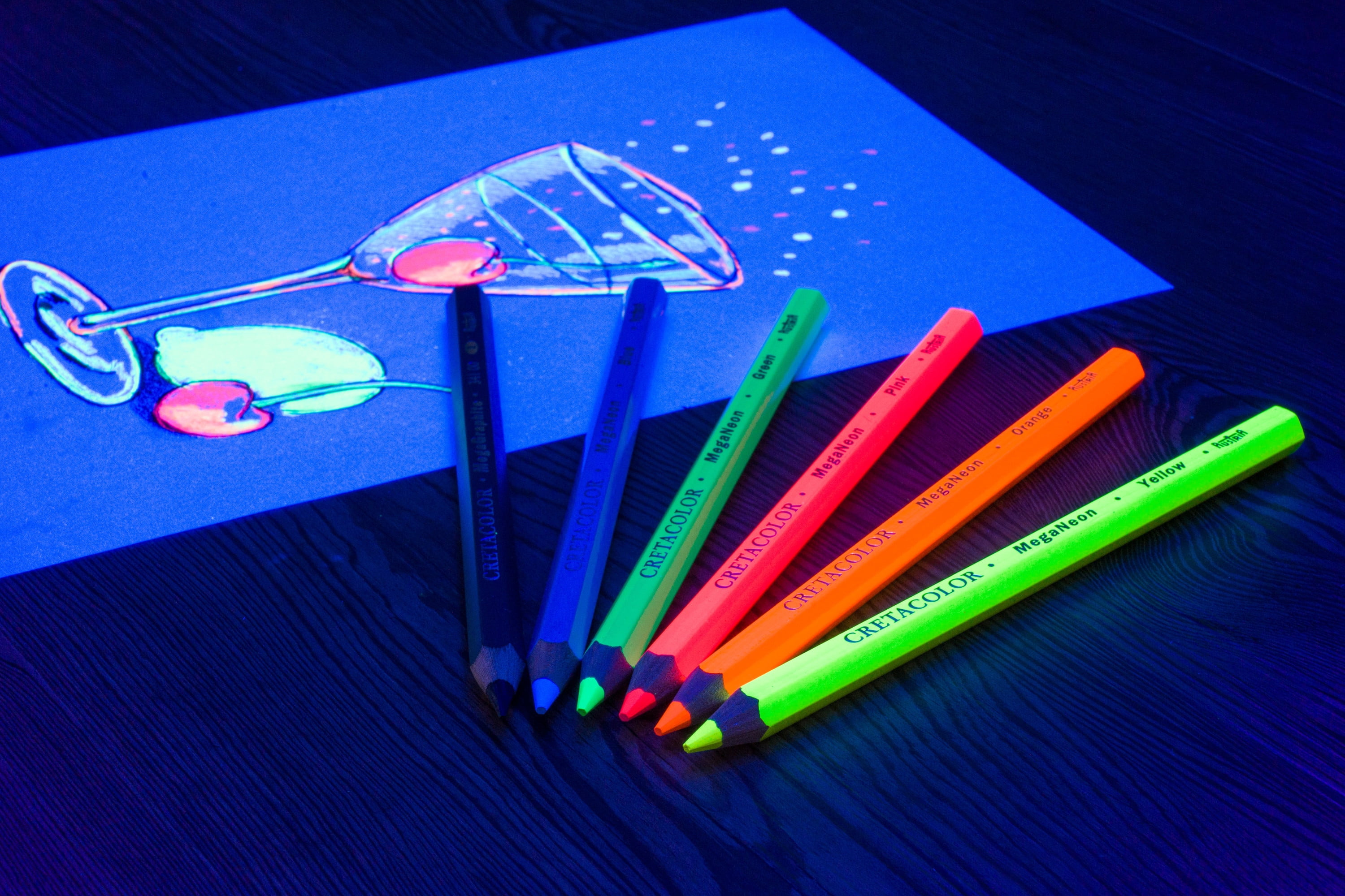 Cretacolor Artist Studio Mega Neon Pencil Set, Set of 6