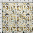 thumbnail image 3 of oneOone Viscose Jersey Yellow Fabric Snowman|Gift Box & Santa Christmas Diy Clothing Quilting Fabric Print Fabric By Yard 60 Inch Wide, 3 of 5