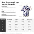 thumbnail image 7 of Easygdp Blue And White Porcelain Pattern Men's Casual Short-sleeved Shirt with Pocket and Button Suitable for Beach Vacation Leisure - X-Large, 7 of 7
