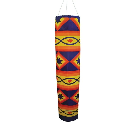 In the Breeze 5166 — Sunset 41-Inch Cone Windsock - Colorful Large Hanging Decoration