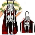 thumbnail image 5 of YANHAIGONG Funny Apron for Men Women,Halloween Skeleton Cooking Kitchen Aprons,Skull Posing Adjustable Bib Chef Apron for Women Men Adults,Waterproof Goth Accessories for Halloween, 5 of 6