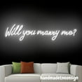 thumbnail image 3 of Handmadetneonsign Will You Marry Me Neon Sign, Quote Wall Art Decor, Wedding Party Wall Decor 65686, 3 of 5