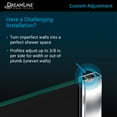 thumbnail image 3 of DreamLine Prism 34 1/8 in. x 72 in. Frameless Neo-Angle Pivot Shower Enclosure in Brushed Nickel, 3 of 12