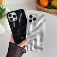 thumbnail image 3 of Funda Caseative para iPhone 13 Pro Max con patrón de ondas de agua negra, 3 of 6