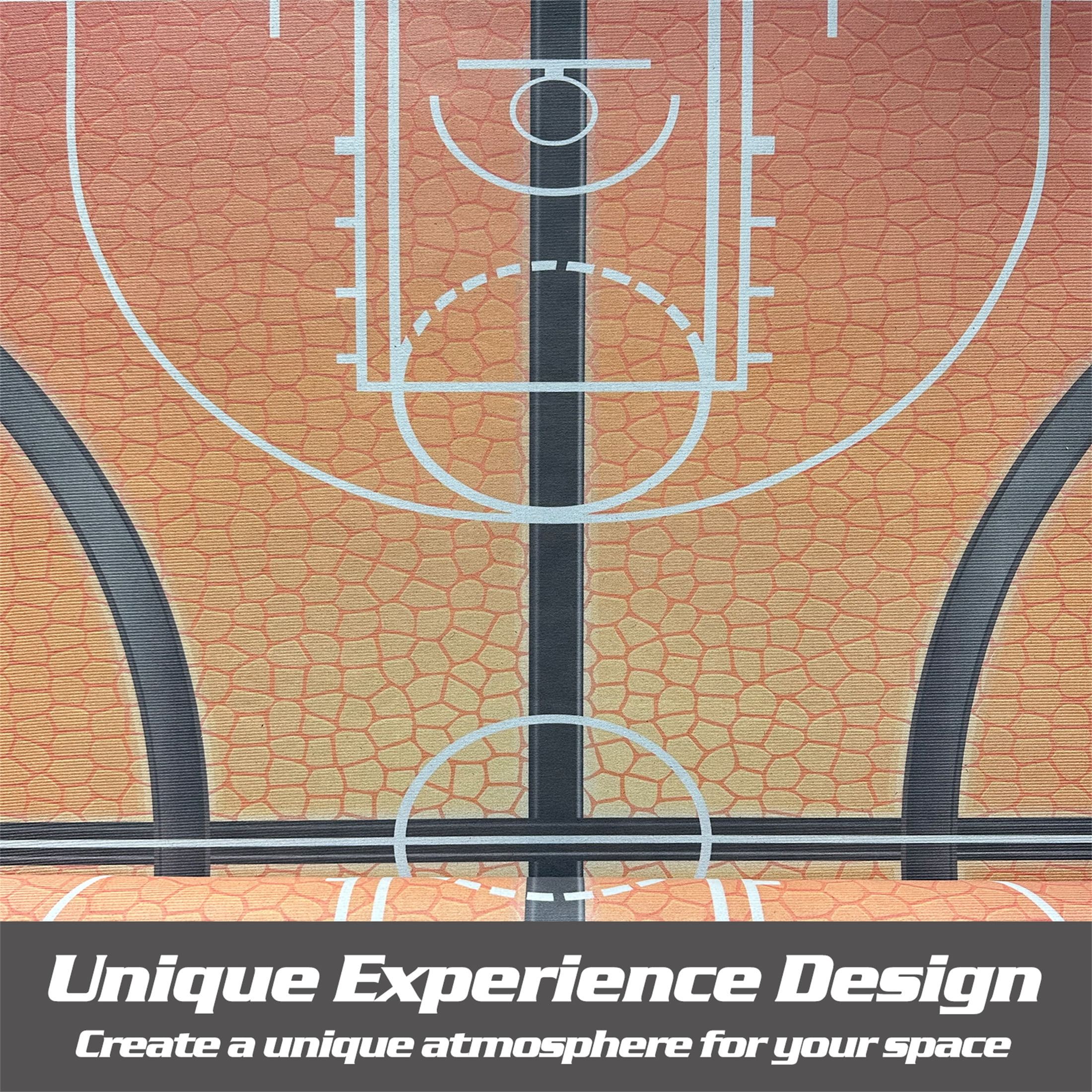 Basketball Rug for Bedroom,5'x7' Non-Slip Sports Rugs, Basketball Court Rug for Living Room or Game Room Decor