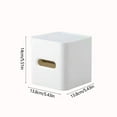 thumbnail image 3 of White Tissue Box Cover - Decorative Plastic Tissue Holder for Living Room, Bathroom & Office, 3 of 6