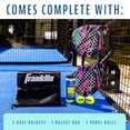 thumbnail image 2 of Set de raquetas de pádel Franklin Sports Axel 2 de fibra de vidrio con funda, 2 of 9