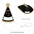thumbnail image 6 of Big Dot of Happiness New Year's Eve - Gold - 2026 Cone New Years Eve Resolution Party Hats for Adults - Set of 8 (Standard Size), 6 of 8