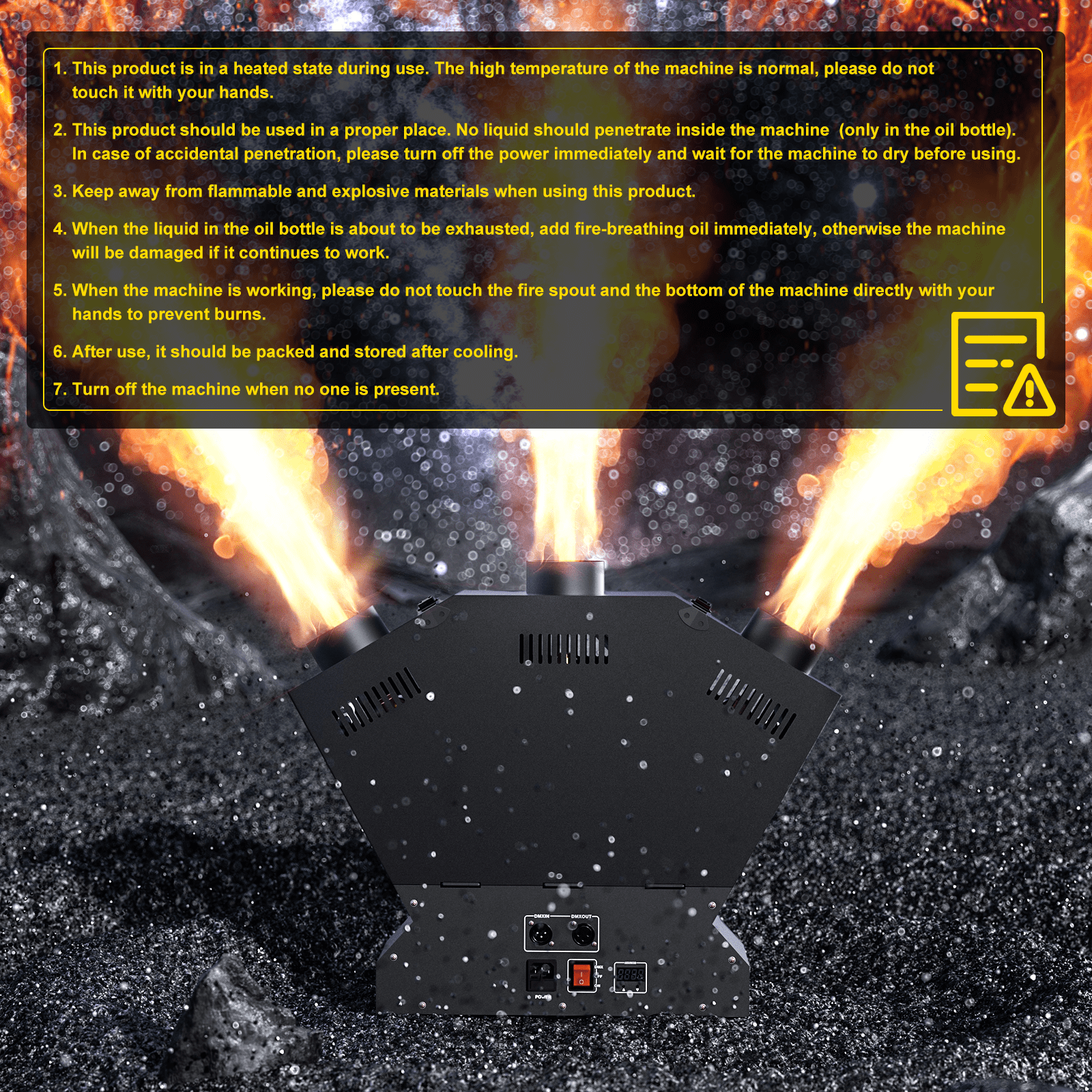 200W Three-headed Flame Thrower Stage Flame Thrower Three-headed