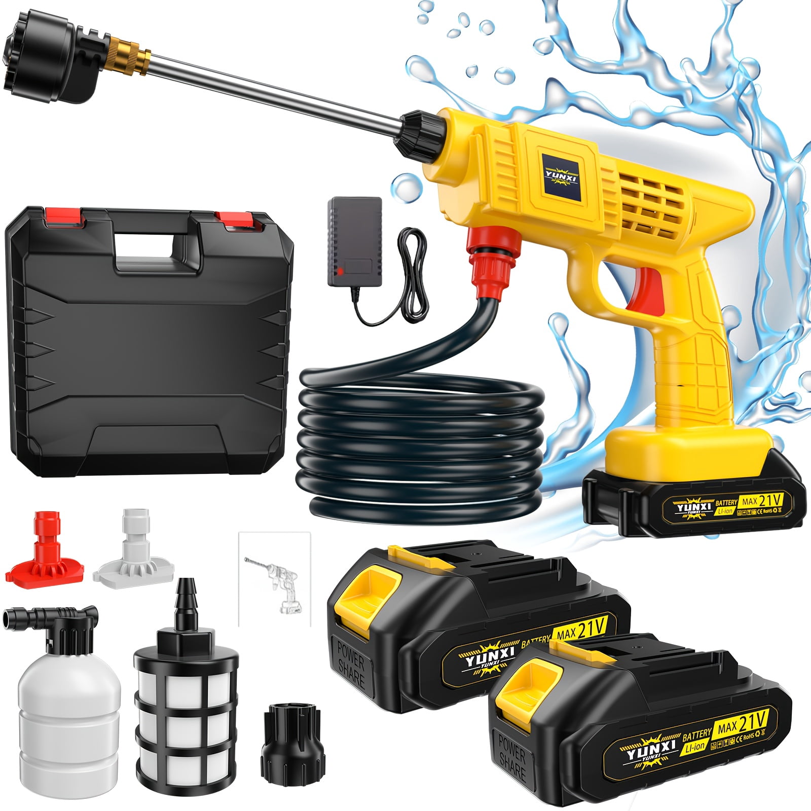DGB Cordless Pressure Washer, Portable Power Cleaner for Car, Patio & Home Cleaning