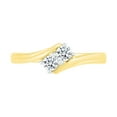 thumbnail image 4 of DGOLD 10kt Yellow Gold Round White Diamond Classic Two Stone Ring (1/3 cttw), 4 of 5
