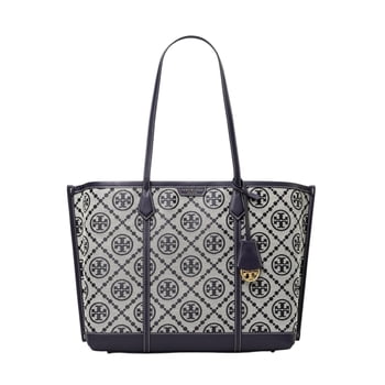 Bolsa Tote Tory   BurchPerry Grande Monogram color azul marino