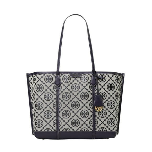 Bolsa Tote Tory BurchPerry Grande Monogram color azul marino