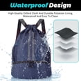 thumbnail image 6 of Bocaoying Sports Drawstring Backpack, Waterproof Gym Backpack, Swim Bag with Shoes Compartment, Pull String Sport Bag for Soccer and Basketball, 6 of 7