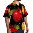 thumbnail image 2 of Fruit Men's Short Sleeve Button Down Casual Beach Printed Shirts, 2 of 6