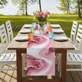 thumbnail image 4 of Table Runners 72 Inches Long Dress Scarves, Pink Marble Farmhouse Kitchen/Dining Table Runner, Coffee Tablerunners, Summer Ocean Wave Red Ombre 16x72 Inch, 4 of 9