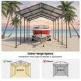 thumbnail image 3 of MOALCOFER 10'x20' Metal Carport,Heavy Duty Carport with Galvanized Steel for Cars,Boats,Truck, 3 of 8