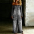 thumbnail image 6 of Npasoilc Button Multiple Pockets Long Sleeve Denim Look Jumpsuits for Women Crew Neck Long Sleeve, 6 of 6