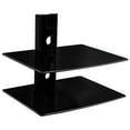 thumbnail image 3 of Mount-It! Dual Floating Wall Mounted Shelf Heavy Duty Bracket Stand for Receiver, Component, Gaming Consoles (MI-802), 3 of 5